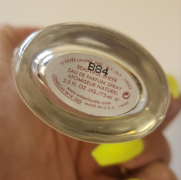 Beautiful Sheer by Estee Lauder 2.5 oz 75 ml Eau de Parfum 75% Full - Picture 5 of 5